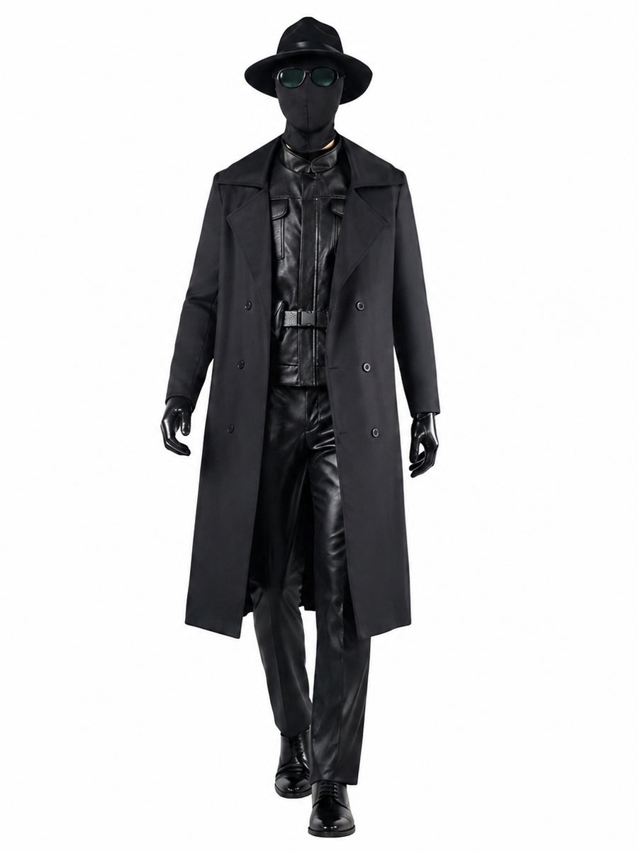 Spider Noir Costume Gothic Spider Superhero Cosplay Full Set Outfit 