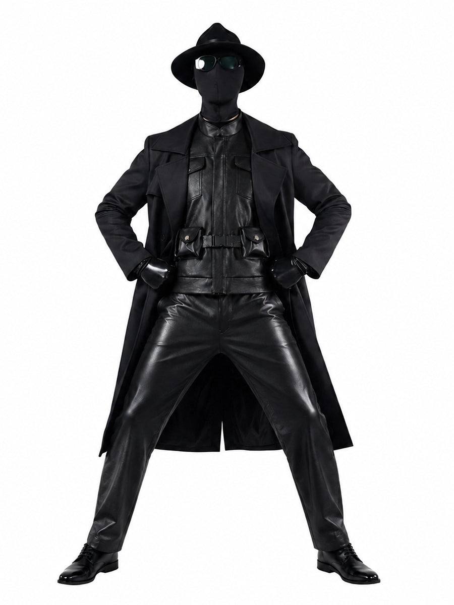 Spider Noir Costume Gothic Spider Superhero Cosplay Full Set Outfit 