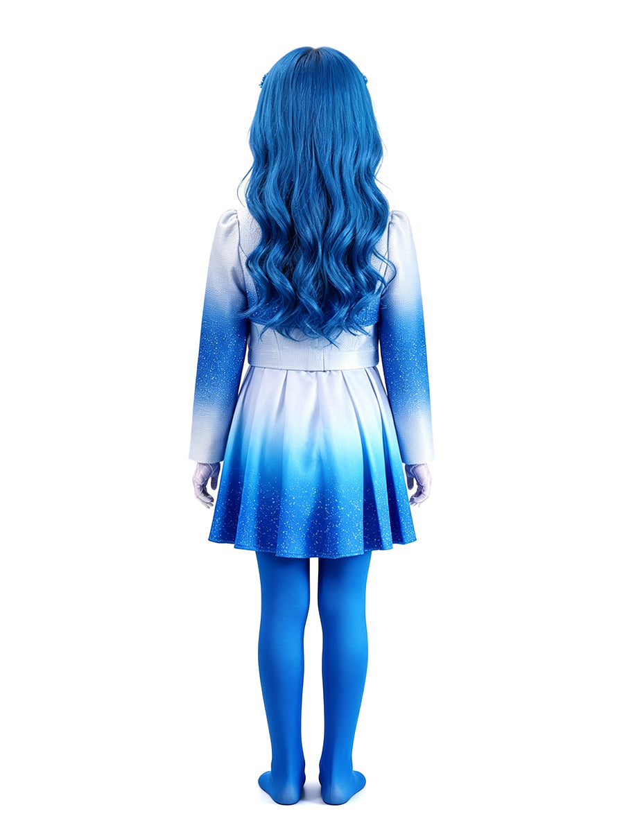 Descendants 5 Chloe Costume Descendants Wicked Wonderland Blue Princess Cosplay Outfit