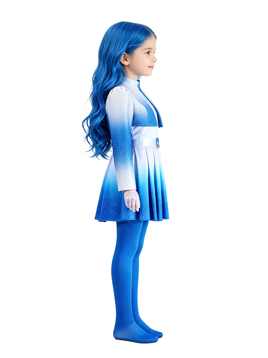 Descendants 5 Chloe Costume Descendants Wicked Wonderland Blue Princess Cosplay Outfit