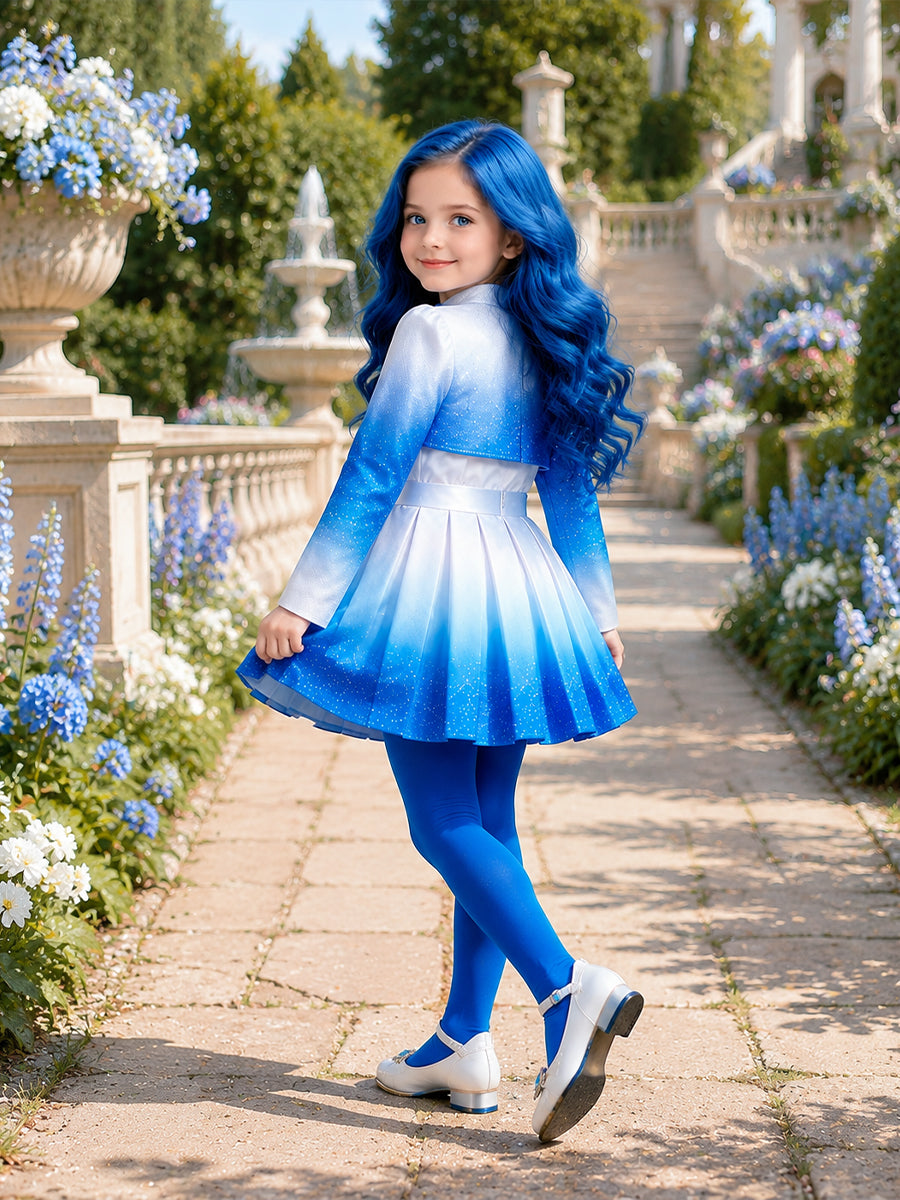 Descendants 5 Chloe Costume Descendants Wicked Wonderland Blue Princess Cosplay Outfit