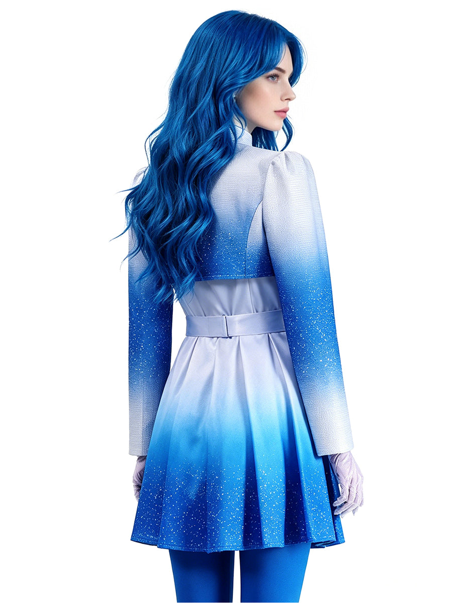 Descendants 5 Chloe Costume Descendants Wicked Wonderland Blue Princess Cosplay Outfit