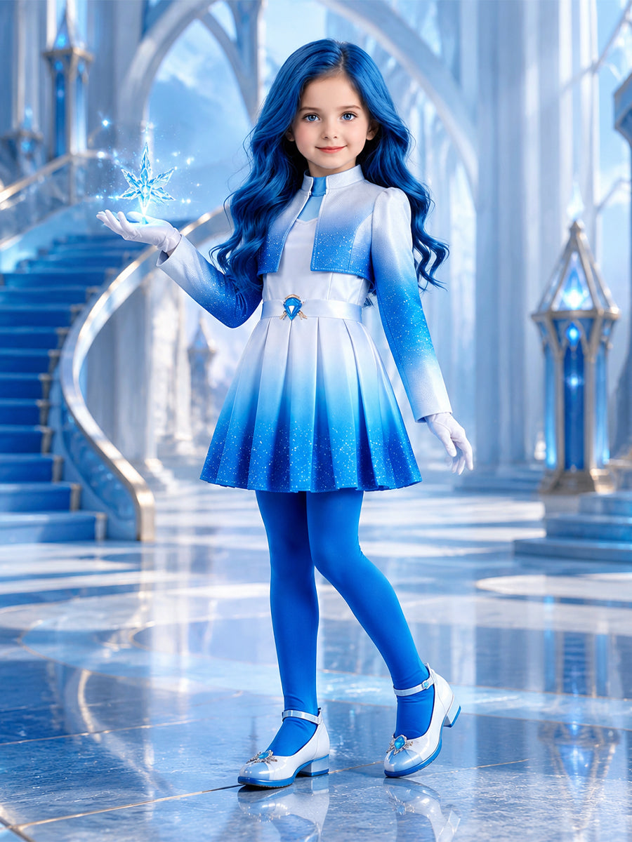Descendants 5 Chloe Costume Descendants Wicked Wonderland Blue Princess Cosplay Outfit