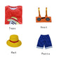 One-pieces Luffy Costume Straw Hat Pirates Cosplay Outfits Japanese Anime Luffy Costumes