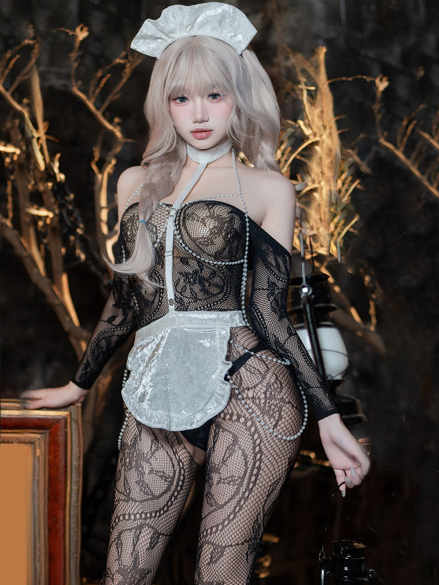 Open Crotch Maid Cosplay Lingerie