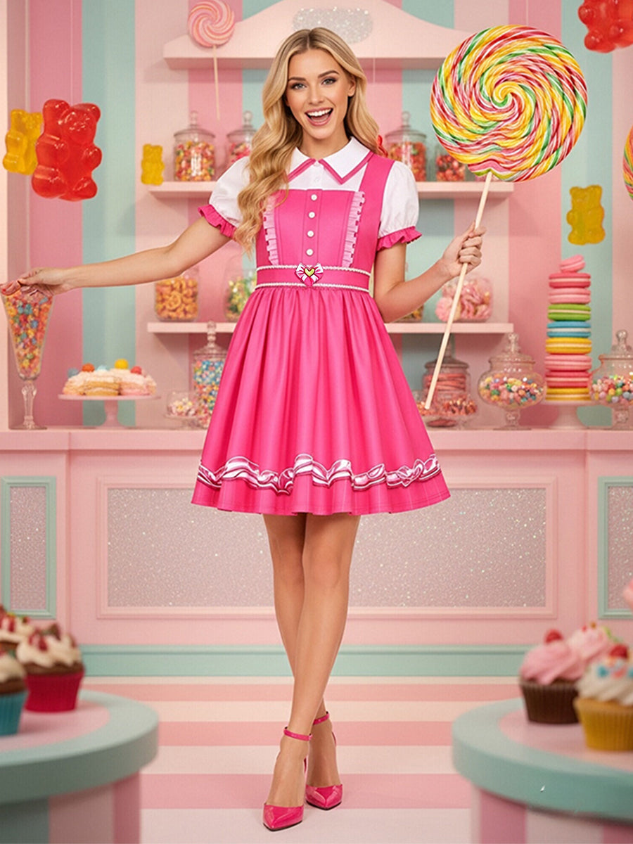  Descendants 5 Pink Costume Descendants Wicked Wonderland Princess Pink Cosplay Dress
