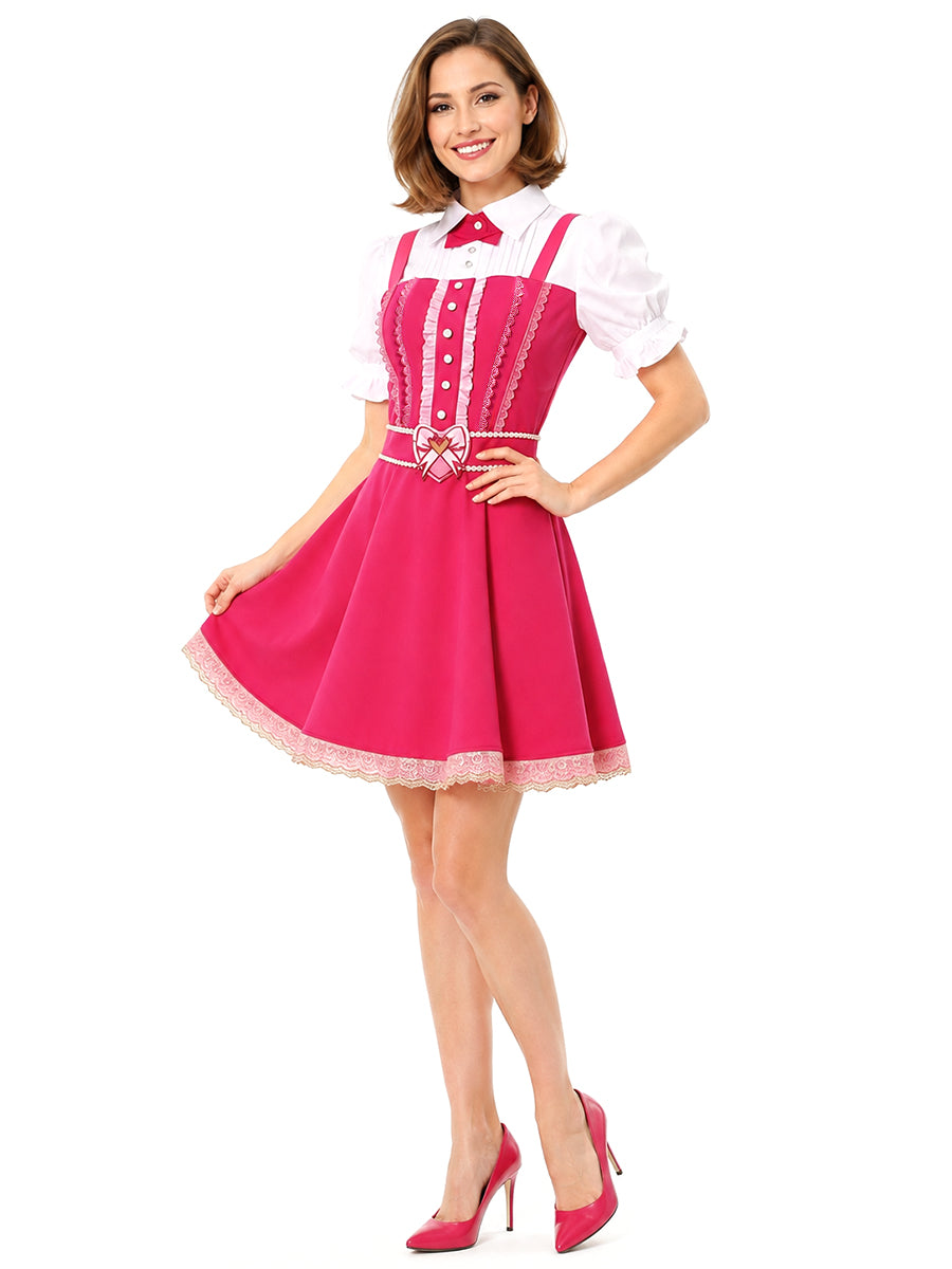 Descendants 5 Pink Costume Descendants Wicked Wonderland Pink Princess A-Line Lolita Dress