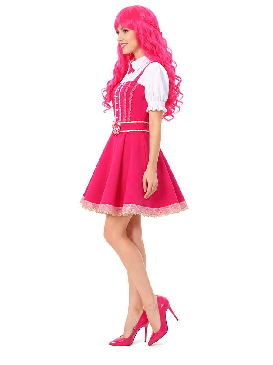 Descendants 5 Pink Costume Descendants Wicked Wonderland Pink Princess A-Line Lolita Dress