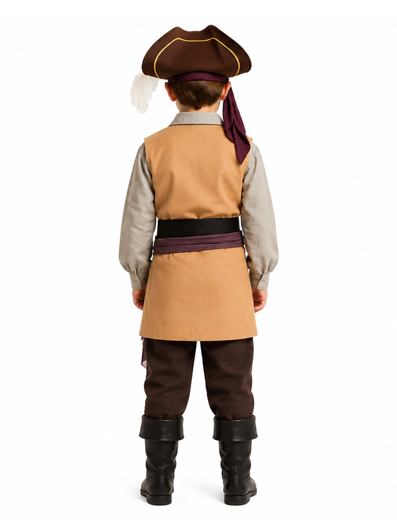 Backrooms Clark Costume Pirate Captain Cosplay Outfit for Kids and Adults 