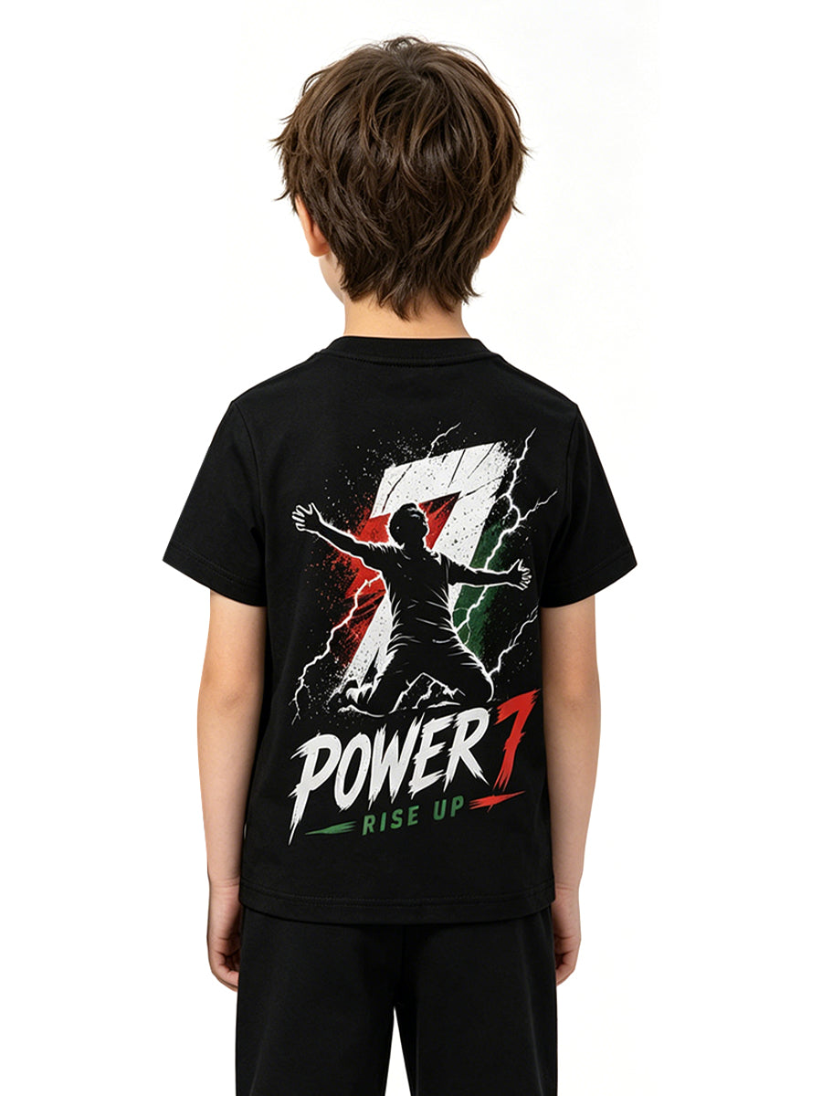 Portugal Ronaldo Soccer Jersey Black Power 7 Graphic T-Shirt for Adults and Kids 