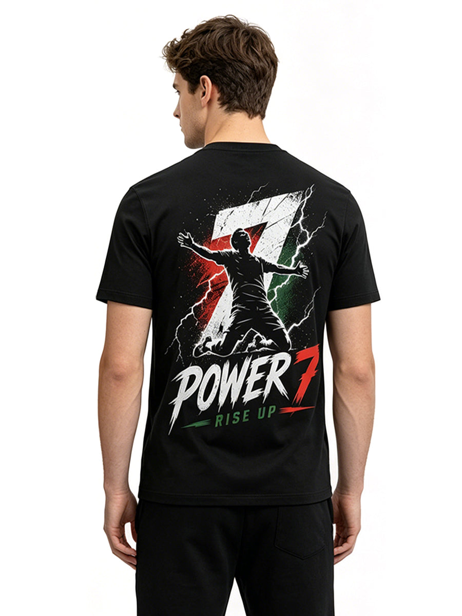 Portugal Ronaldo Soccer Jersey Black Power 7 Graphic T-Shirt for Adults and Kids 