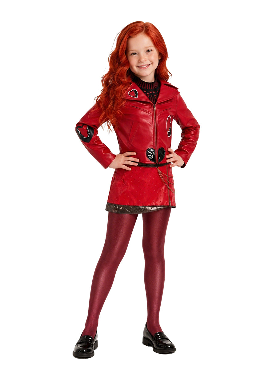 Descendants 5 Red Costume Descendants Wicked Wonderland Princess Red PU Leather Outfit