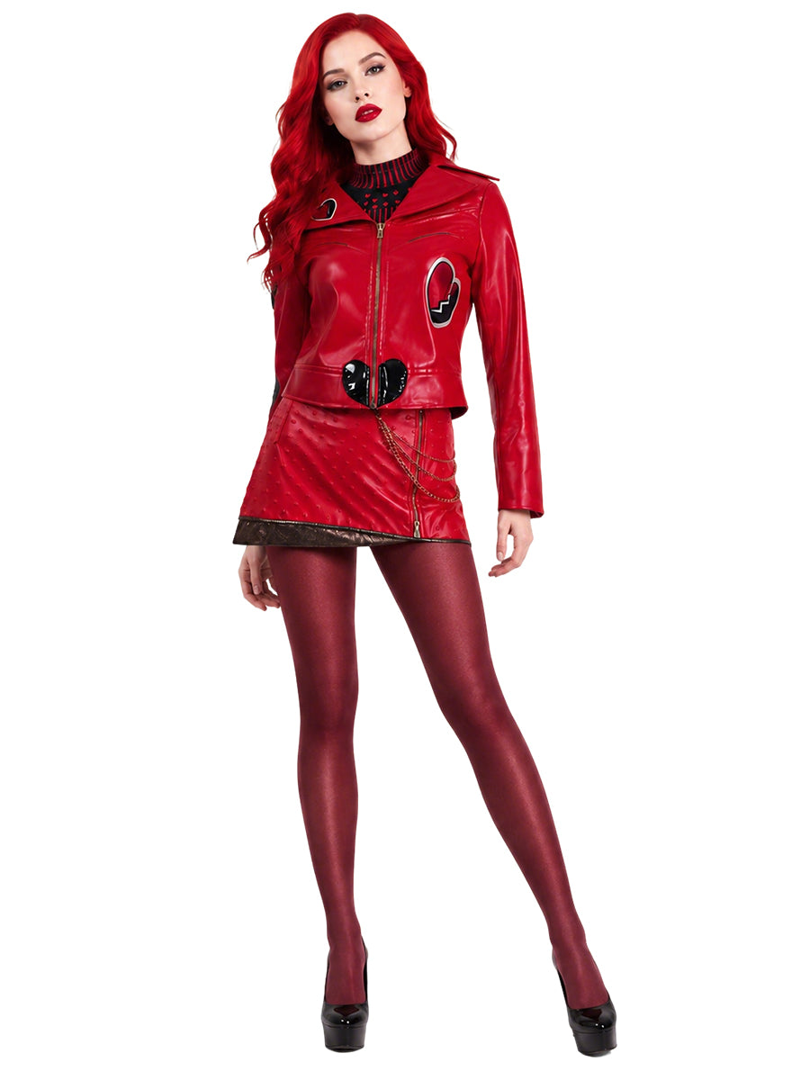 Descendants 5 Red Costume Descendants Wicked Wonderland Princess Red PU Leather Outfit