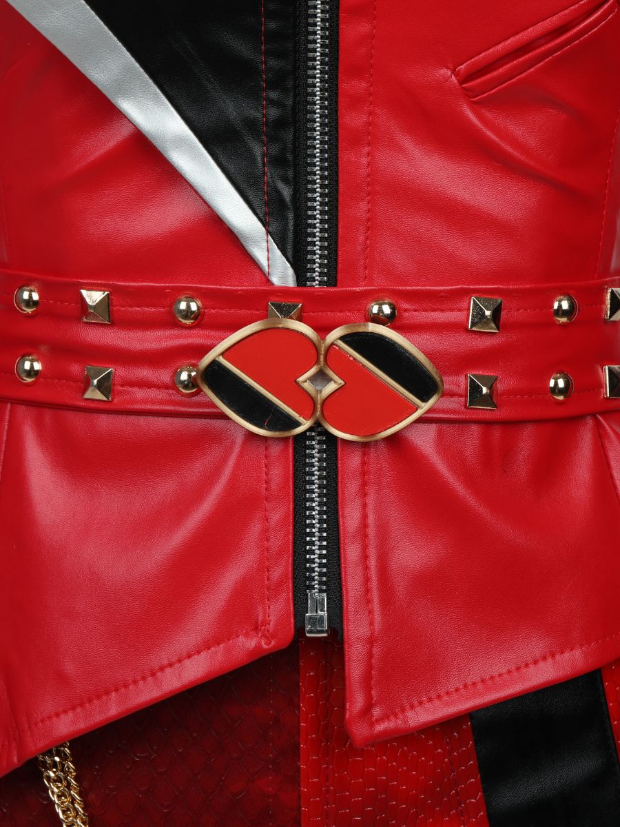 Descendants 5 Red Costume Descendants Wicked Wonderland PU Leather Red Princess Outfit