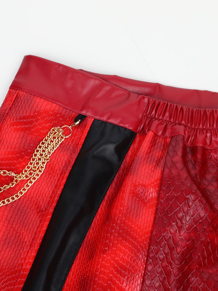 Descendants 5 Red Costume Descendants Wicked Wonderland PU Leather Red Princess Outfit