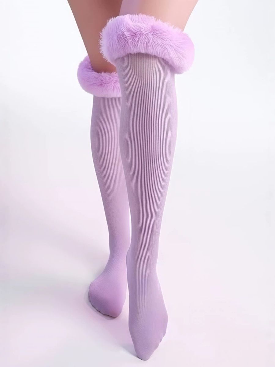 Anime Bunny Girl Cosplay Costume Set Purple Monster Hooded Plush Bodysuit 