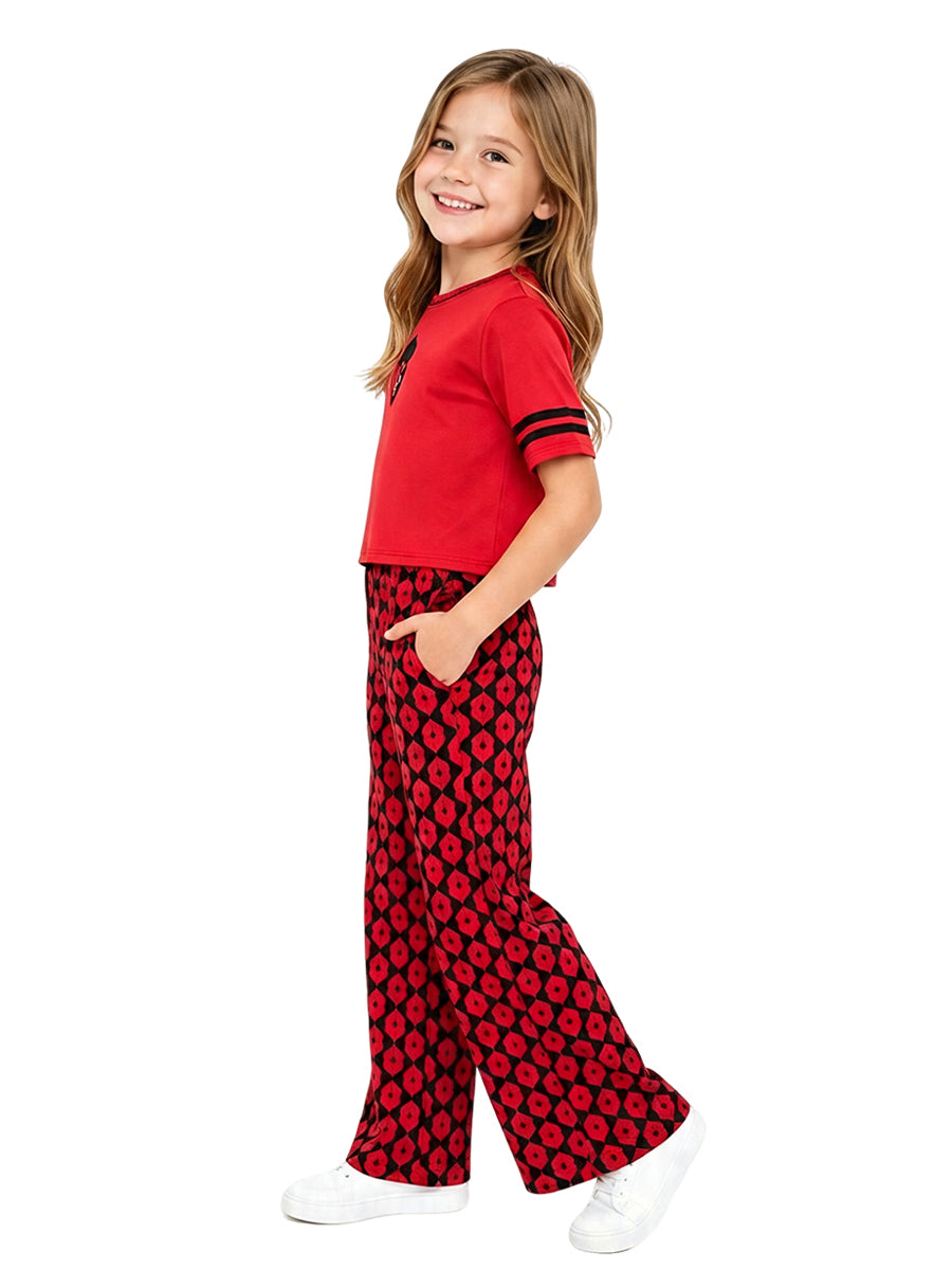 Descendants 5 Red Costume Descendants Wicked Wonderland Princess Red Graphic T-Shirt and Pants