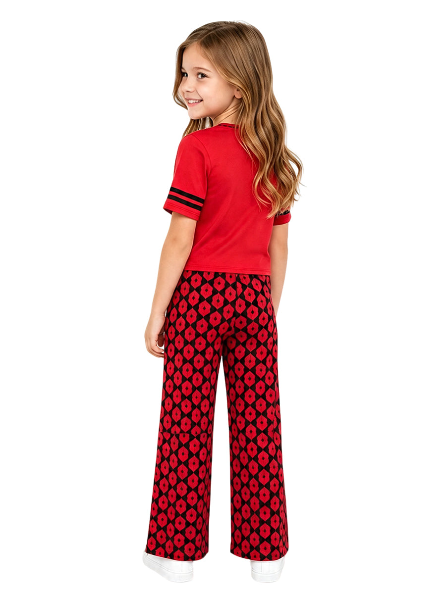 Descendants 5 Red Costume Descendants Wicked Wonderland Princess Red Graphic T-Shirt and Pants