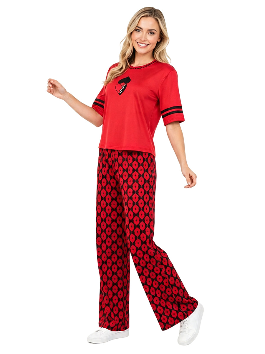 Descendants 5 Red Costume Descendants Wicked Wonderland Princess Red Graphic T-Shirt and Pants