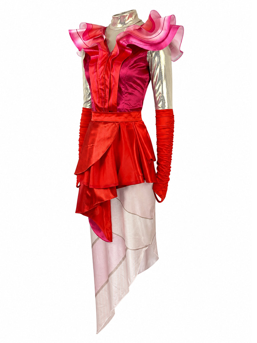 Descendants 5 Queen of Hearts Costume Descendants Wicked Wonderland Red Queen Cosplay Outfit 