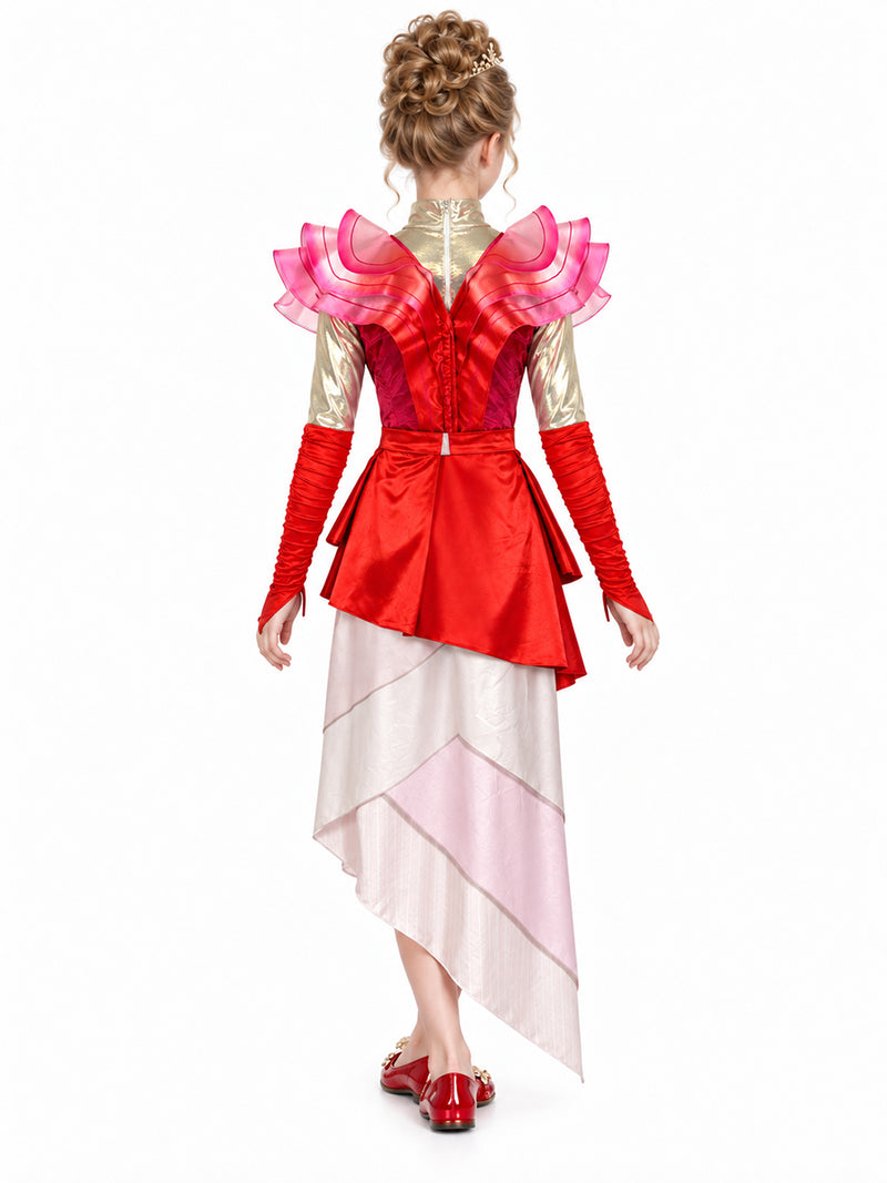 Descendants 5 Queen of Hearts Costume Descendants Wicked Wonderland Red Queen Cosplay Outfit 