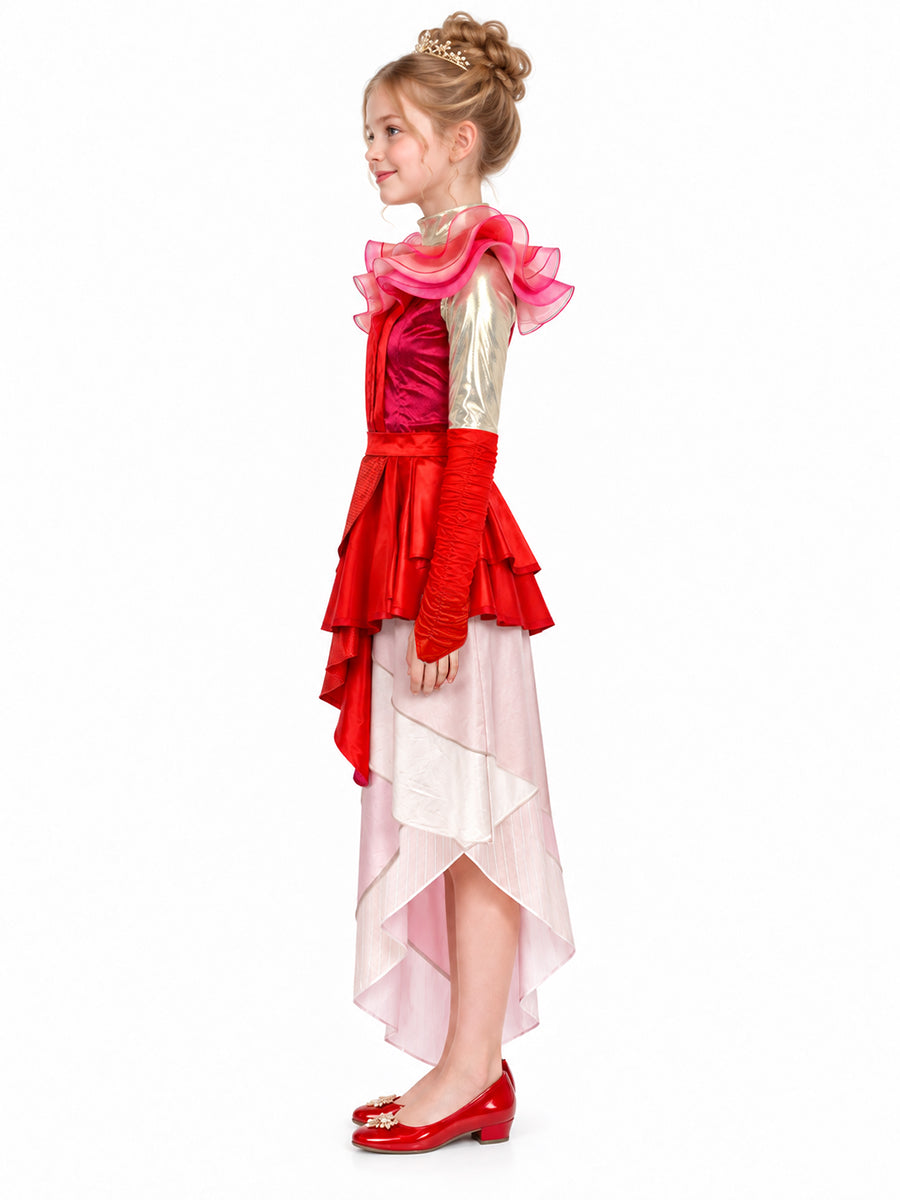 Descendants 5 Queen of Hearts Costume Descendants Wicked Wonderland Red Queen Cosplay Outfit 