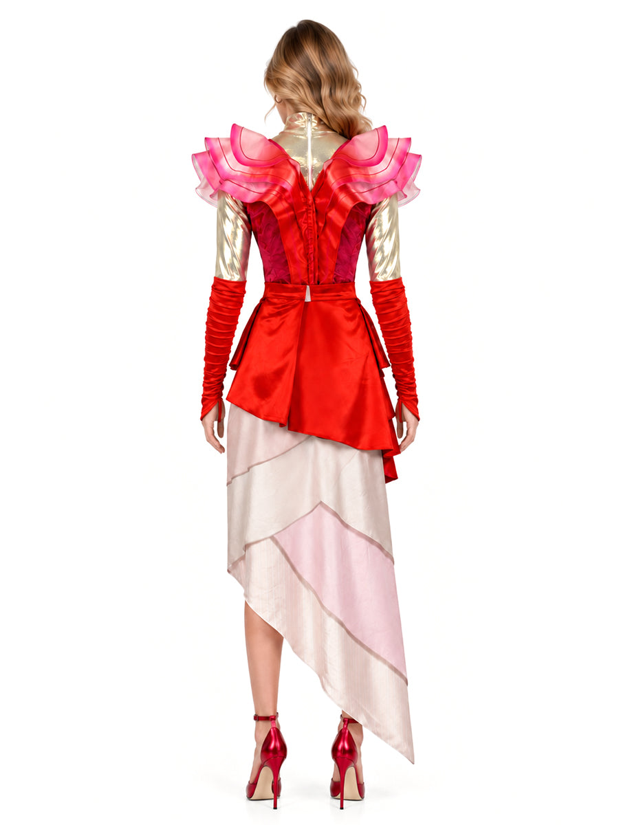 Descendants 5 Queen of Hearts Costume Descendants Wicked Wonderland Red Queen Cosplay Outfit 