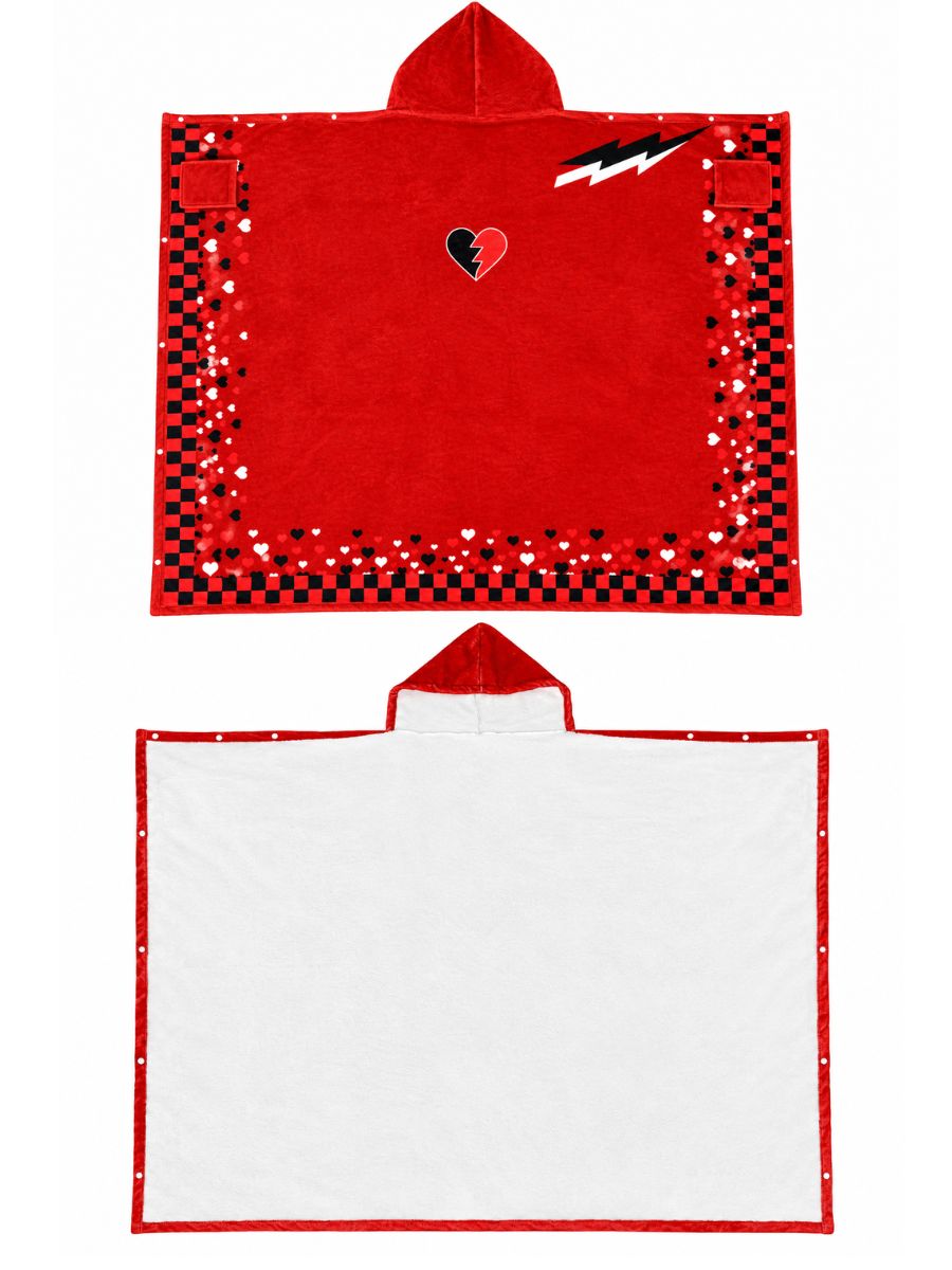 Descendants 5 Red Blanket Poncho Christmas Fleece Hooded Cloak 