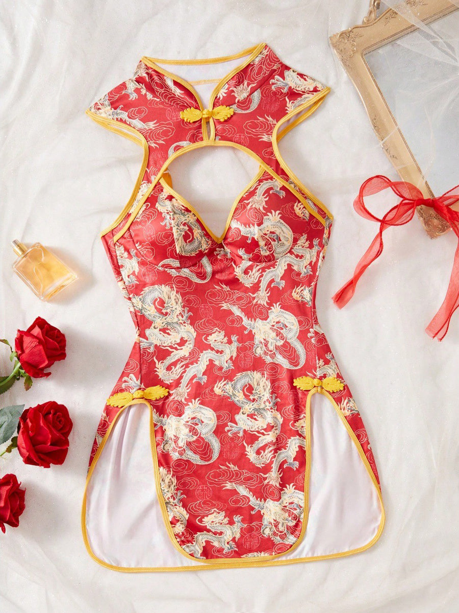 sexy chinese new year dress Women Summer Qipao Dress Chinese Sexy Short Silk Satin Cheongsam Evening Gown