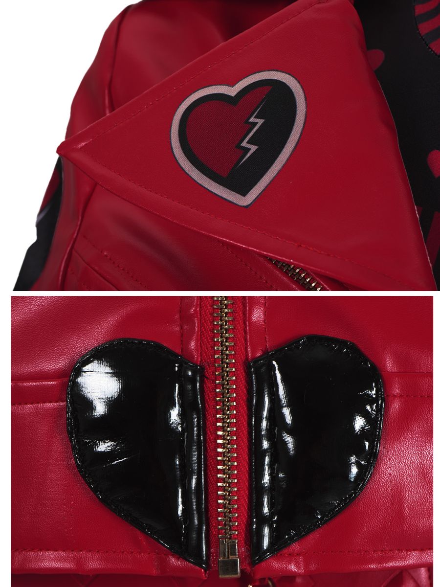 Descendants 5 Red Costume Descendants Wicked Wonderland Red Princess PU Leather Outfit