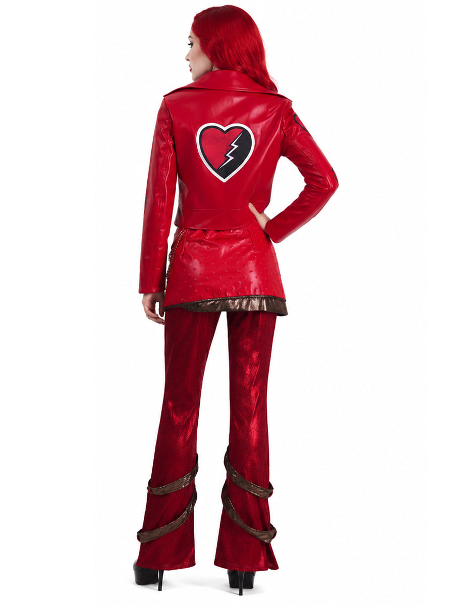 Descendants 5 Red Costume Descendants Wicked Wonderland Red Princess PU Leather Outfit