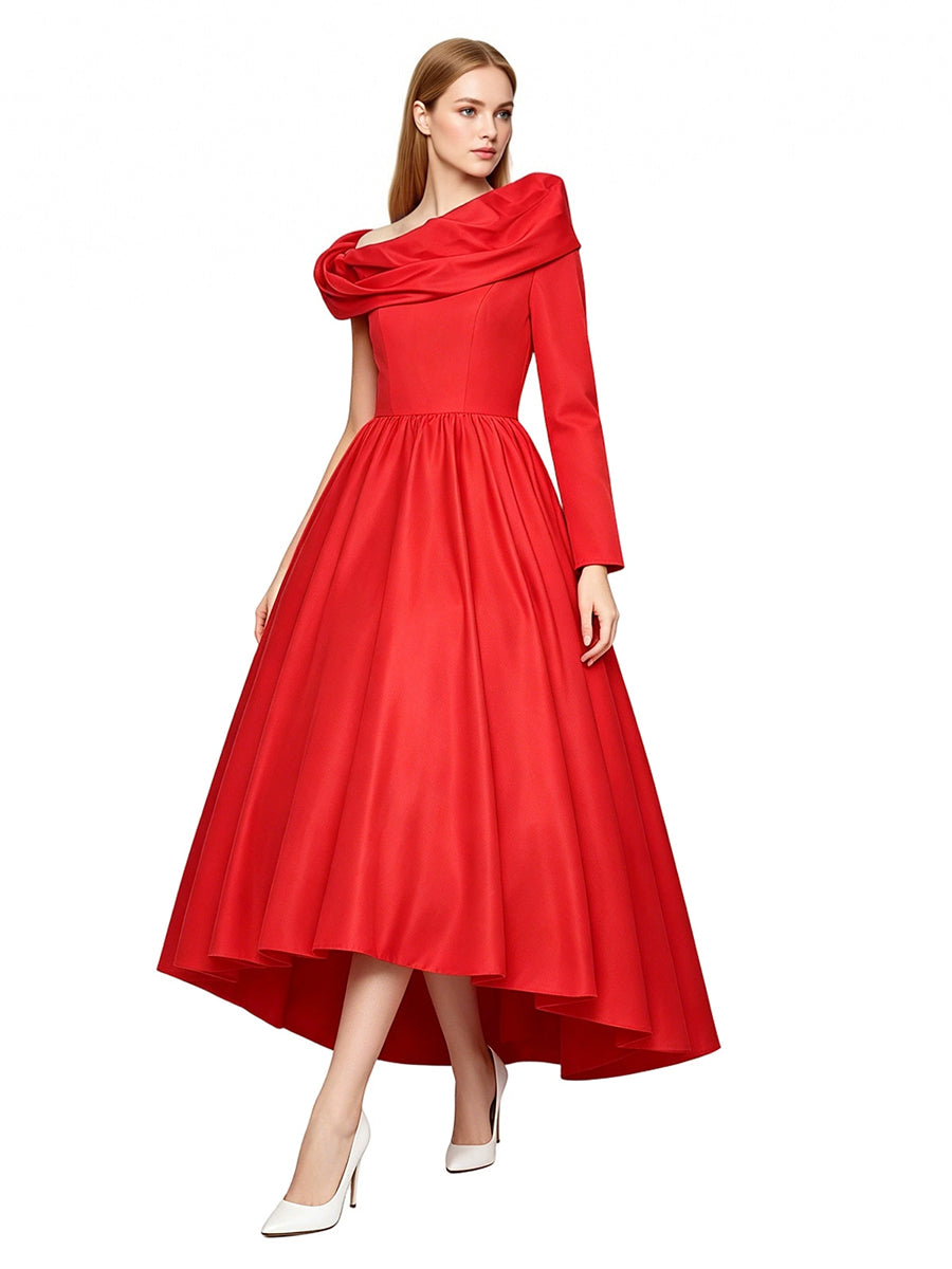 The Devil Wears Prada 2 Miranda Priestly Costume Red One Shoulder Evening Gown