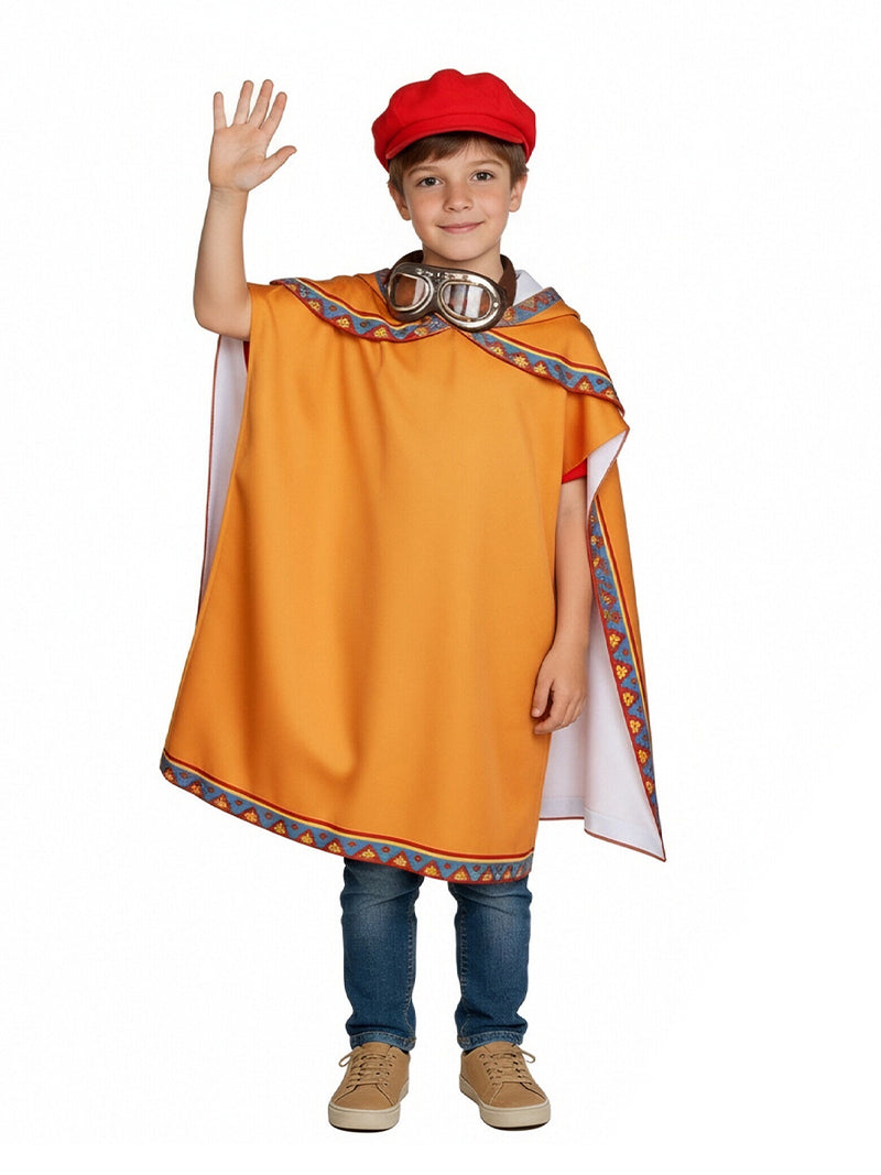 Super Mario Costume for Kids and Adult Mario Plumber Poncho with Goggles and Hat