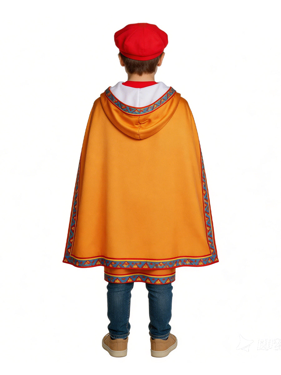 Super Mario Costume for Kids and Adult Mario Plumber Poncho with Goggles and Hat