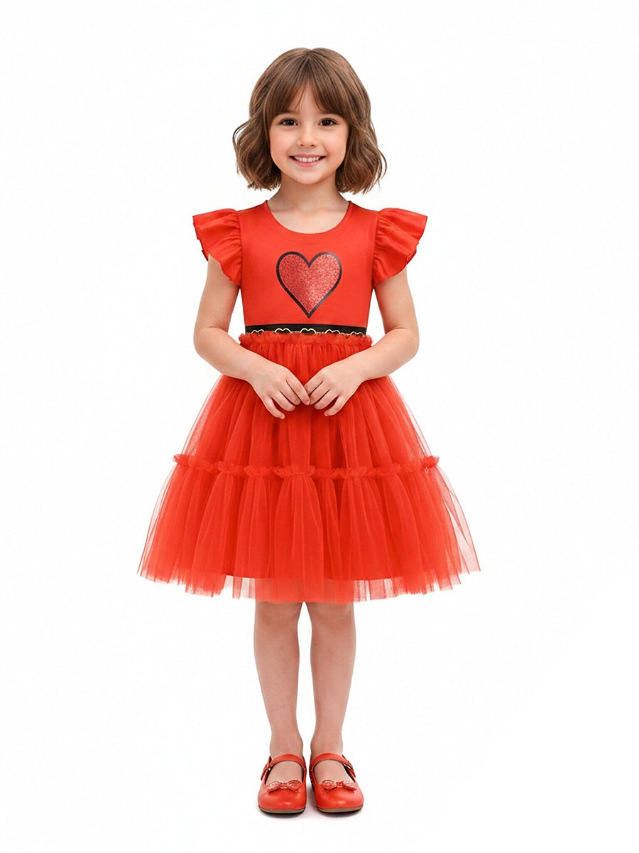 Descendants 5 Red Costume for Girls Descendants Wicked Wonderland Princess Red Tulle Dress