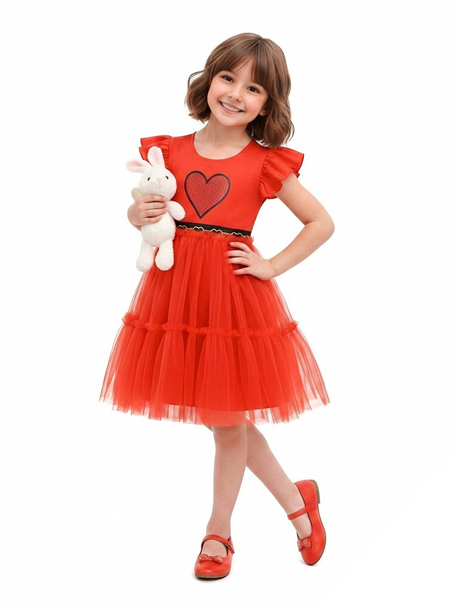 Descendants 5 Red Costume for Girls Descendants Wicked Wonderland Princess Red Tulle Dress