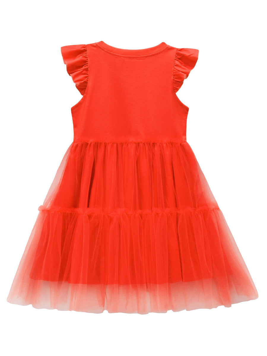 Descendants 5 Red Costume for Girls Descendants Wicked Wonderland Princess Red Tulle Dress