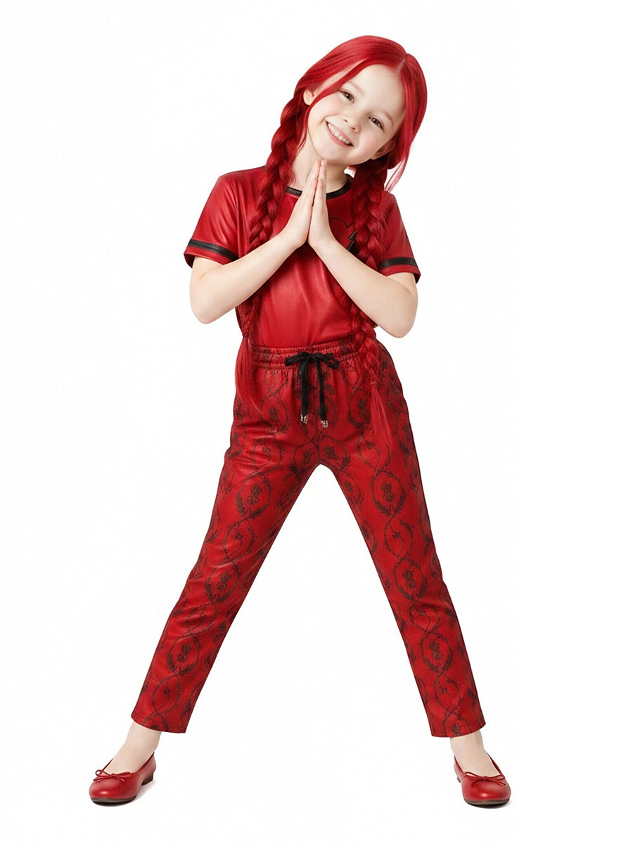 Descendants 5 Red Costume Descendants Wicked Wonderland Red Princess Heart Graphic Tee and Pants