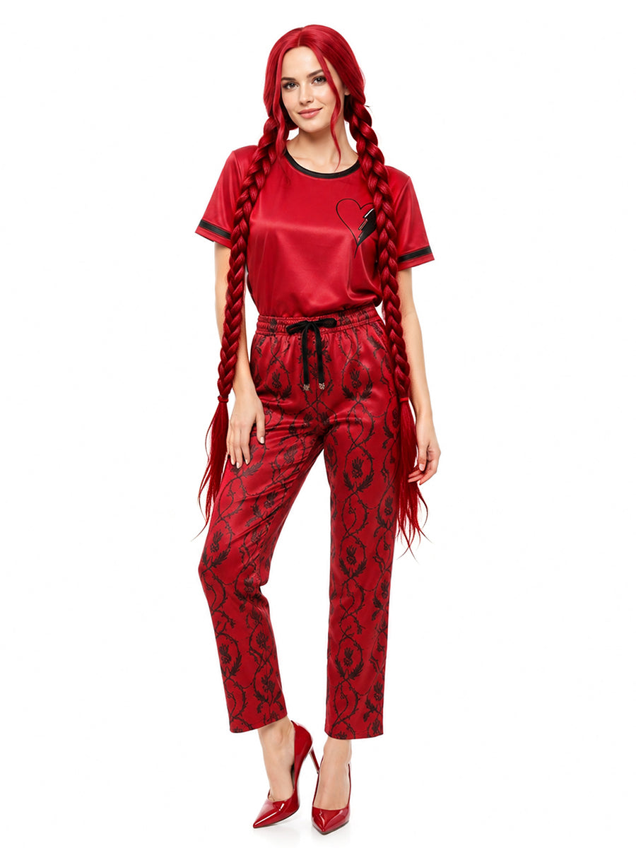 Descendants 5 Red Costume Descendants Wicked Wonderland Red Princess Heart Graphic Tee and Pants