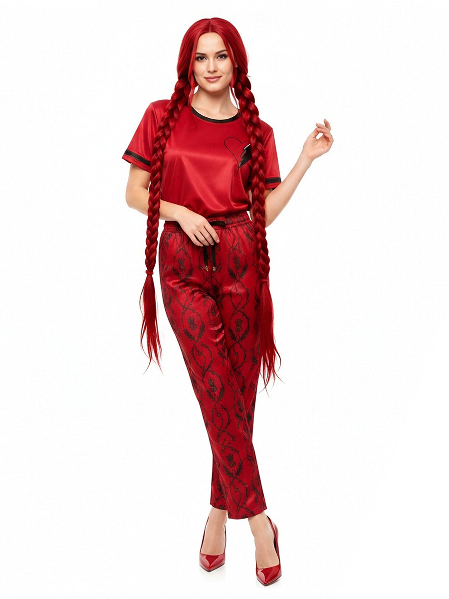Descendants 5 Red Costume Descendants Wicked Wonderland Red Princess Heart Graphic Tee and Pants