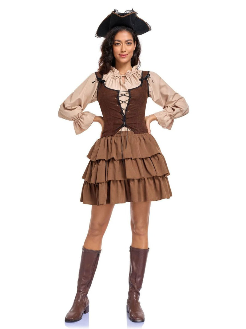 
Renaissance Pirate Costume Set Matching Couples Pirate Halloween Outfit