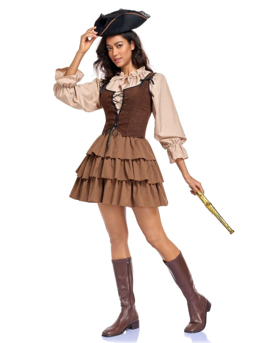 
Renaissance Pirate Costume Set Matching Couples Pirate Halloween Outfit