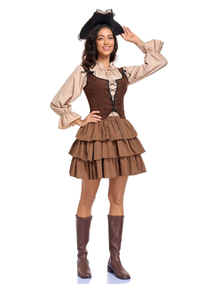 
Renaissance Pirate Costume Set Matching Couples Pirate Halloween Outfit