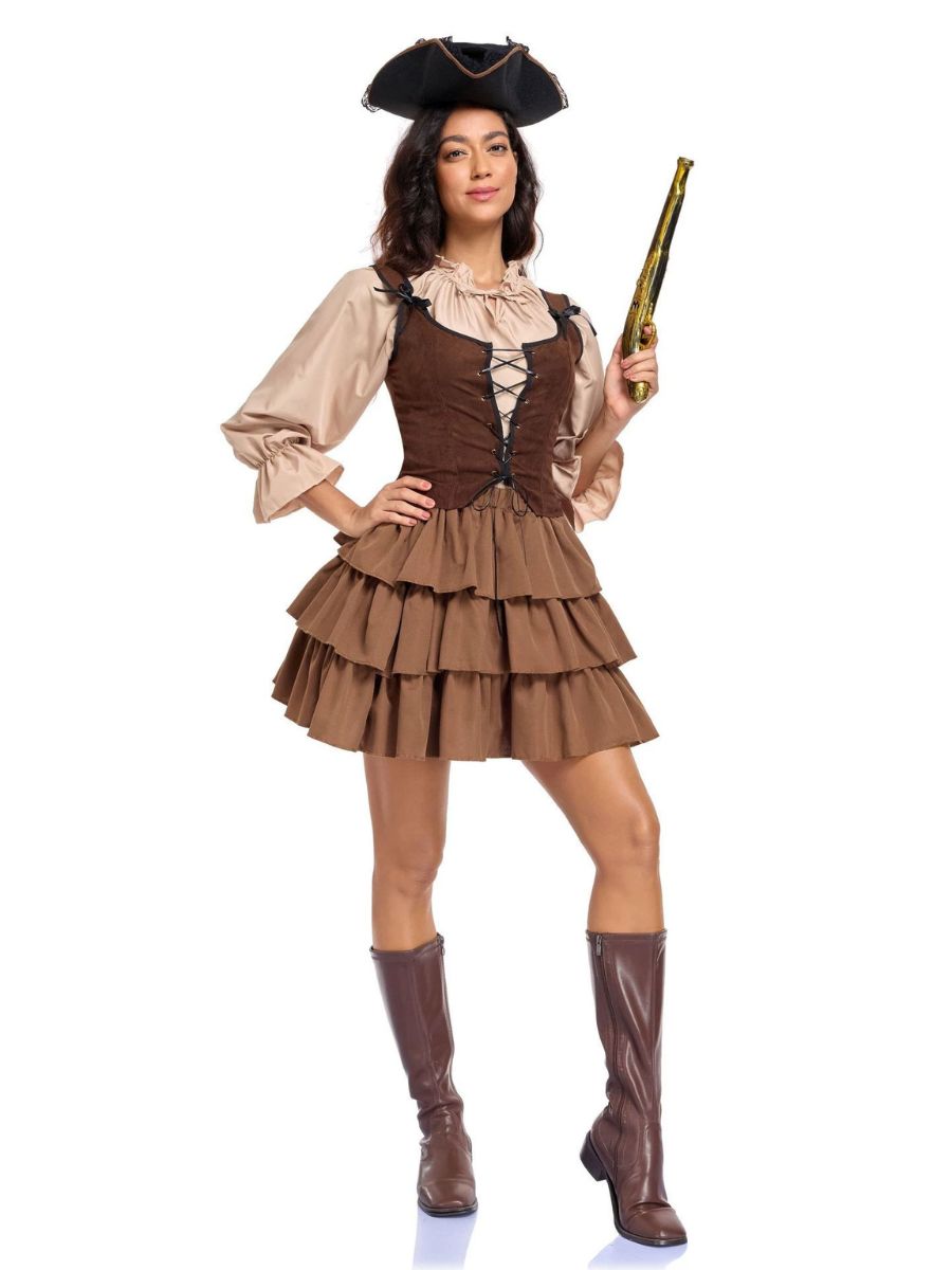 
Renaissance Pirate Costume Set Matching Couples Pirate Halloween Outfit