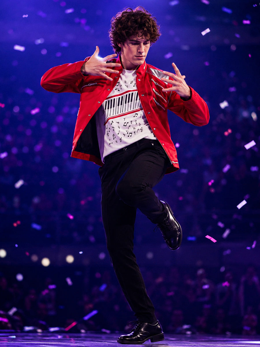 Michael Jackson Beat It Costume for Adults and Kids Retro Pop King 3D Print Performance Outfit