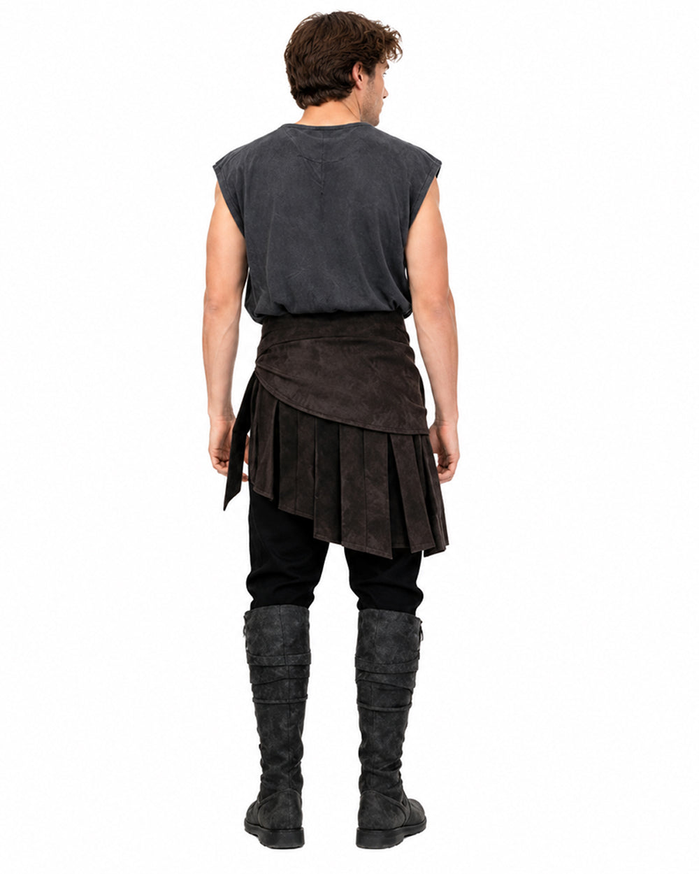 The Odyssey Costume Men's Retro Medieval Fighter Outfit Ancient Greek Warrior Suit 