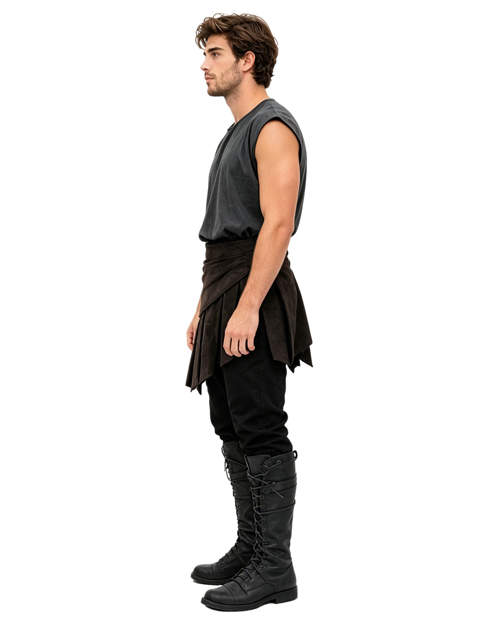 The Odyssey Costume Men's Retro Medieval Fighter Outfit Ancient Greek Warrior Suit 