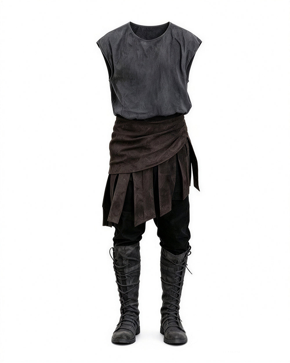 The Odyssey Costume Men's Retro Medieval Fighter Outfit Ancient Greek Warrior Suit 