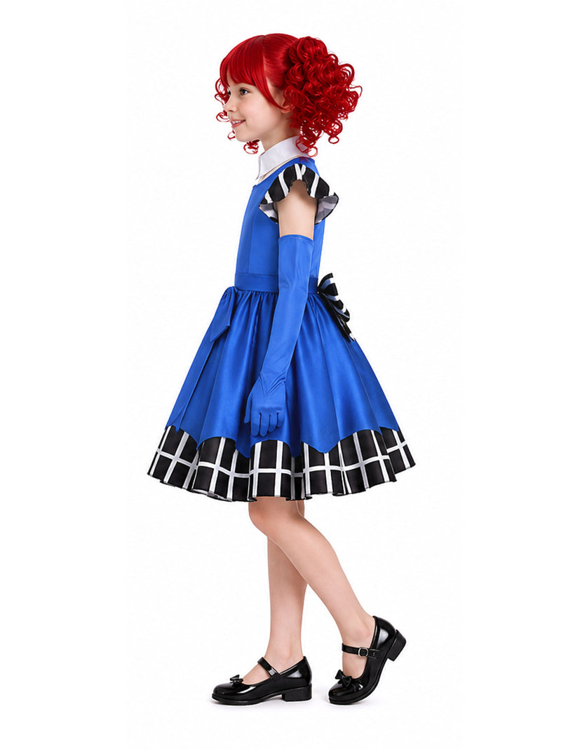 Poppy Playtime Cosplay Costume Intelligent Doll Royal Blue Lolita Dress