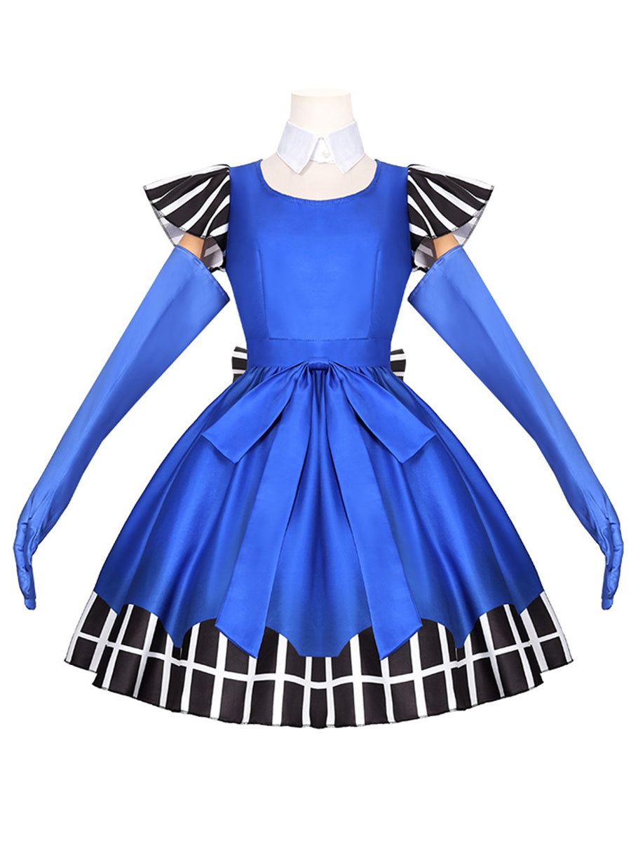 Poppy Playtime Cosplay Costume Intelligent Doll Royal Blue Lolita Dress